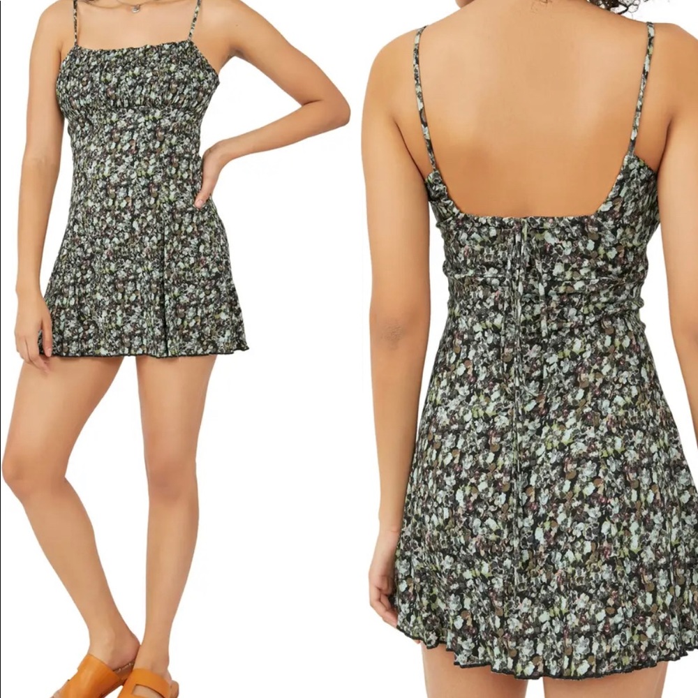 NWT Free People Jamie Floral Print Mini Dress